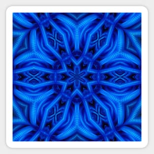 RADİAL NEON BLUE FLORAL FANTASY Sticker